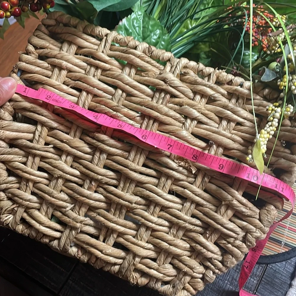 Woven Basket with Hydrangeas Greenery and Accents